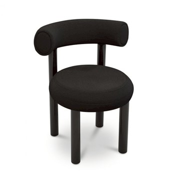 FAT 軟墊扶手餐椅（羊毛黑）