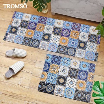 【TROMSO】廚房防油皮革地墊45x120cm任選兩片長地墊(隨機贈送一片短地墊)