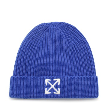 Off-white - Blue Cotton Logo Beanie