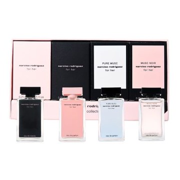 Narciso Rodriguez 小香禮盒7.5ml*4入(同名淡香水+同名淡香精+深情繆思+純粹繆思) 平行輸入