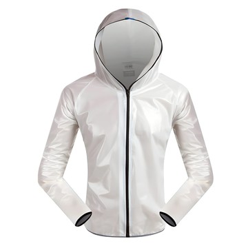 捷華 單售上衣分離式雨衣 白色 輕便防水 分離式設計方便穿脫  M  1件