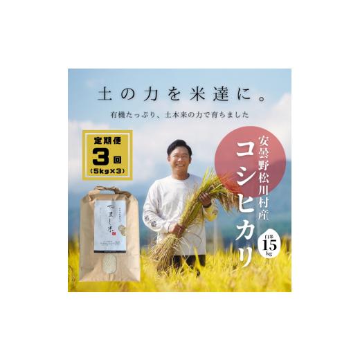 ふるさと納税 長野県 松川村 安曇野松川村産コシヒカリ 定期便(5kg×3回)