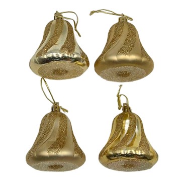 彩繪鈴鐺 Set 7CM (4入) - 金色  1組