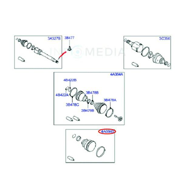 1214y フォーカス フォード純正 ドライブシャフトブーツ インナーキット BV614A084BB 通販 LINEポイント最大0.5