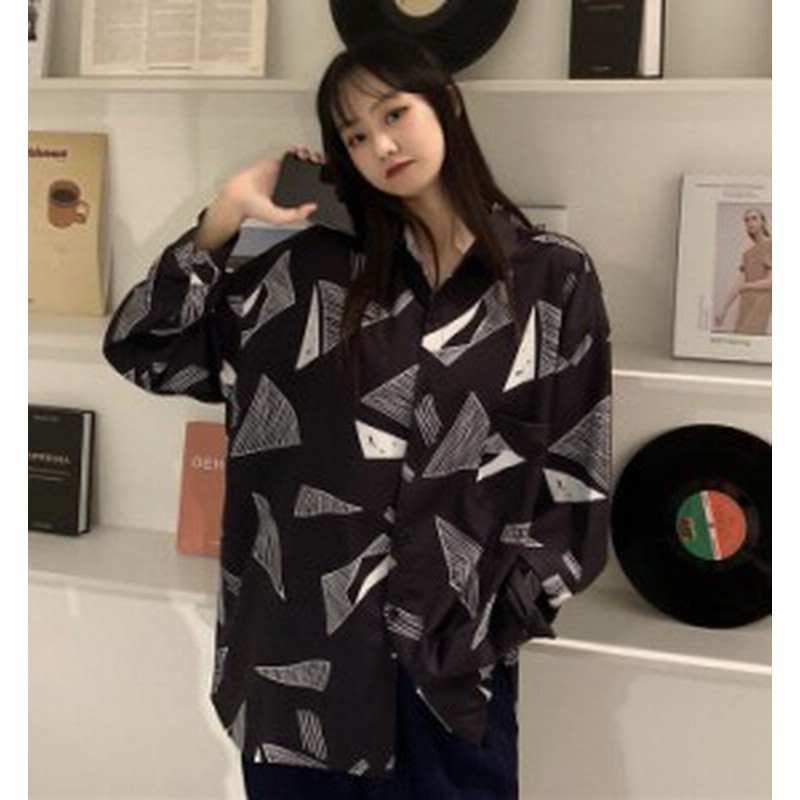 柄シャツ レディース トップス 長袖 シャツブラウス レディース 襟付き シャツ 長袖 総柄シャツ 大きいサイズ オーバーサイズ ゆったり 通販 Lineポイント最大10 0 Get Lineショッピング