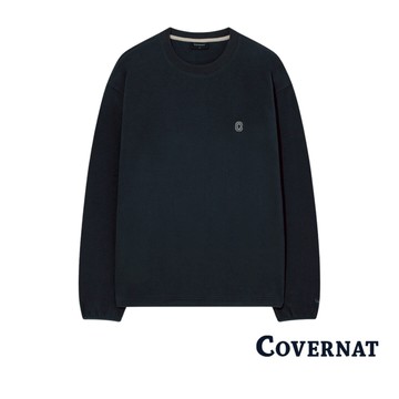 [COVERNAT] 25FW 小C字 保暖款刷毛大學T 韓系大學T 休閒百搭 男女同款 水鴨藍