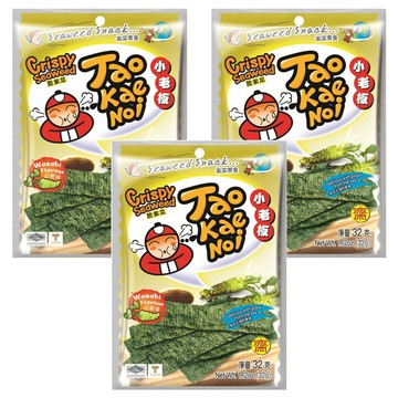 TAO KAE NOI 小老板 厚片海苔 山葵味  32g  3包