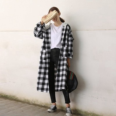 シャツ チェック柄シャツ ラング丈 ゆったり Bf風シャツ ポロネック 長袖 ルーズ 韓国服 かわいい レディースシャツ 秋 通販 Lineポイント最大get Lineショッピング