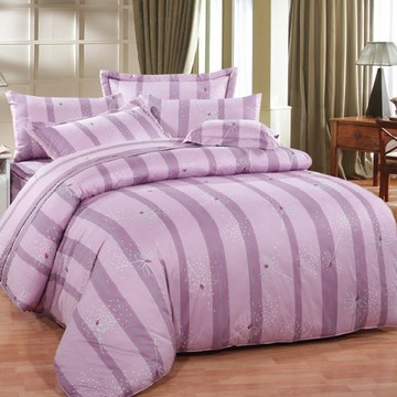 床罩組-雙人 / 精梳棉六件式 / 紫絮紛舞 台灣製