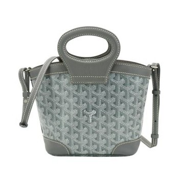 Goyard Beluga Mini 印花帆布手提/斜背水桶包(灰)