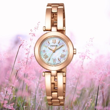 CITIZEN 星辰 WICCA 公主系列 KP5-263-11 西洋情人節推薦款白蝶貝面太陽能女錶 24mm