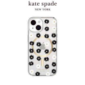 【kate spade】iPhone 15 (iPhone16e通用)MagSafe 精品手機殼 雛菊花戀