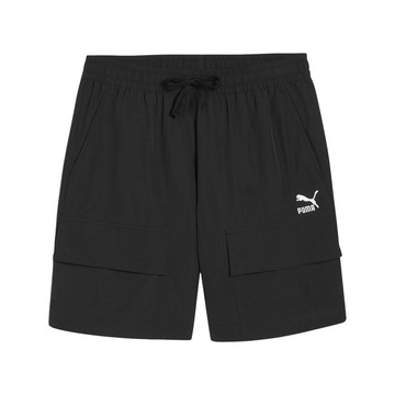 [ACS] Puma 短褲 Classic Cargo Shorts 男款 黑 白 寬鬆 抽繩 大口袋 褲子 62426201