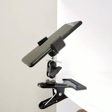 ⚡低價好物⚡ 金屬大力夾桌面自拍平板支夾牀頭萬向雲臺手機支架懶人畫畫手機夾