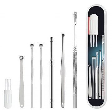 AHOYE 不鏽鋼挖耳棒  7個裝  1組