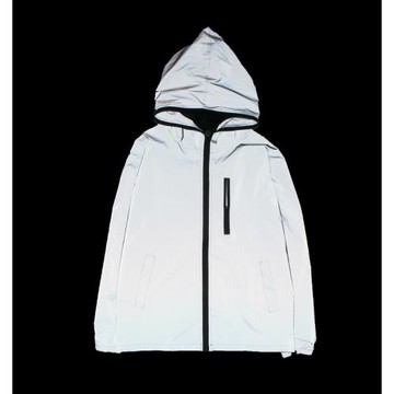 薄款潮流拼色反光連帽外套Trendy color-block reflective jacket