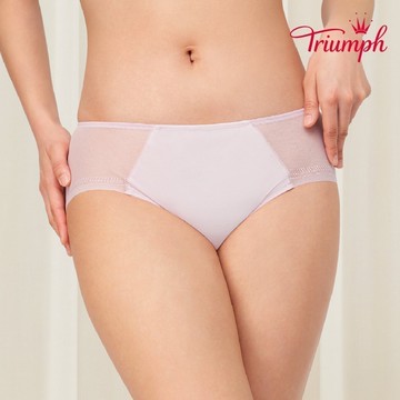 黛安芬-自在零著感系列經典款 中腰平口內褲 M-EL 玫瑰粉｜87-2342 68