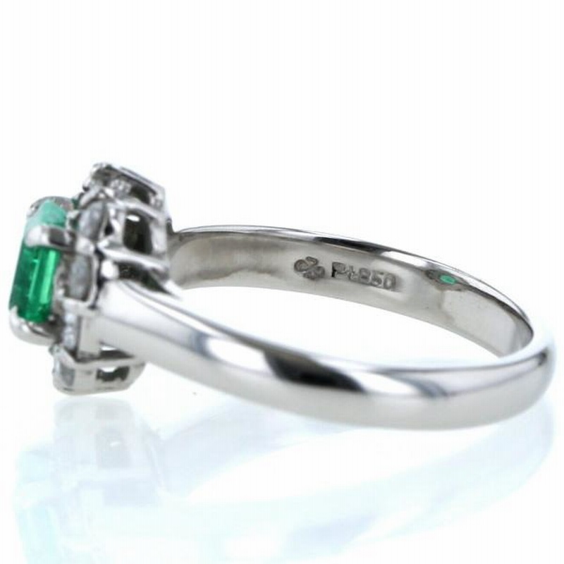 最終値下げ！エメラルドリング　ダイヤモンド　プラチナ エメラルド リング 1.06ct 脇石ダイヤモンド 1.137ct(Total