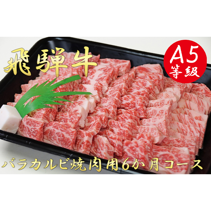 AB-22 A5飛騨牛バラカルビ焼き肉用6か月コース