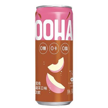 OOHA氣泡飲/水蜜桃烏龍茶/330ml/24罐/箱