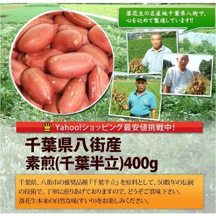 2023年度産 新豆 素煎（千葉半立）400g 千葉県八街産落花生