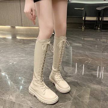 騎士靴女2021春秋新款長靴高筒瘦瘦靴小個子ins不過膝筒靴長筒靴