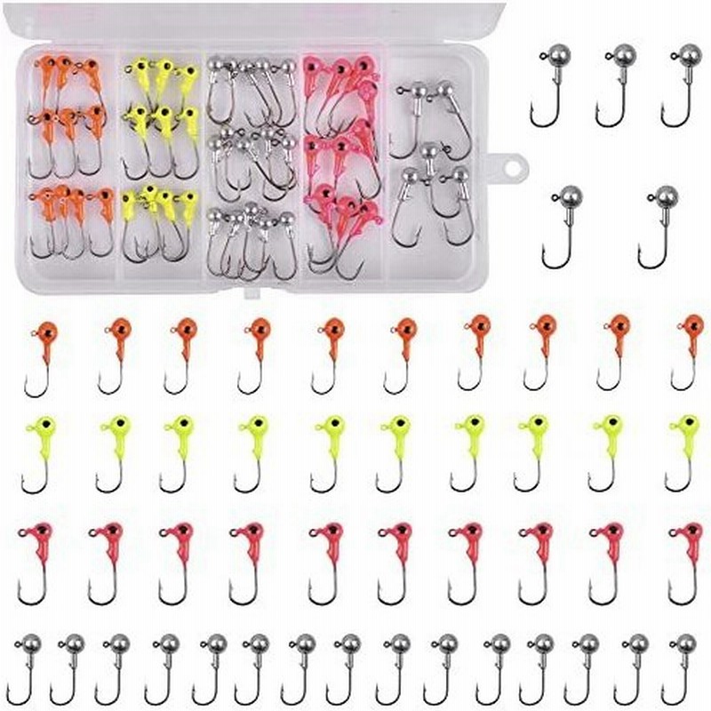 ジグヘッド アジング メバリング 釣り針 丸型ジグヘッド 釣りオモリ シンカー ラウンドタイプ 0 9g 1 8g 4色 初心者向け お徳用50 通販 Lineポイント最大0 5 Get Lineショッピング