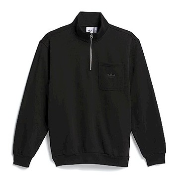 Adidas H Shmoo 1/4 Zip IZ4870 男 長袖上衣 休閒長袖 小高領 半拉鍊 黑