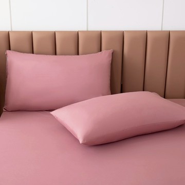 Annette 吸濕排汗防水枕套2入  豆沙粉  1套  75 x 45cm