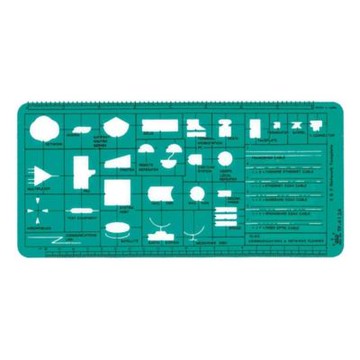 【徠福】電器符號定規-111x233x0.8mm /片 TP-413A