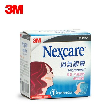 【3M】 Nexcare 通氣膠帶 1吋膚色 (附切台)