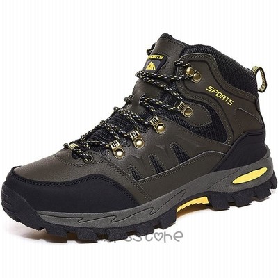 トレッキングシューズ メンズ レディース ハイキングシューズ 防滑 ハイカット 登山靴 防水 厚い底 キャンプシューズ 軽量 男女兼用