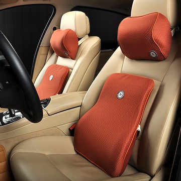 汽車頭枕 靠背腰枕靠枕 車用頭枕回彈棉
