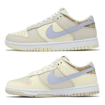 Nike 休閒鞋 Wmns Dunk Low LX 女鞋 格紋 奶油白 藍