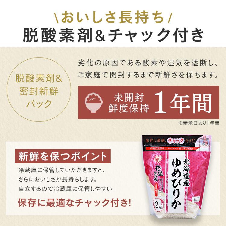 米 2kg 送料無料 北海道産ゆめぴりか 令和5年度産 生鮮米 ゆめぴりか 低温製法米 お米 白米 一人暮らし アイリスオーヤマ