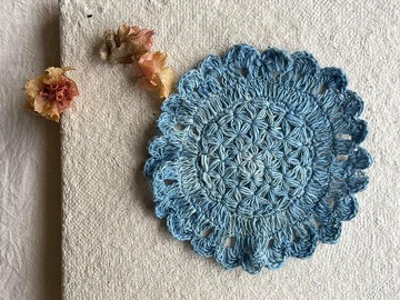 Knitting 生命之花墊 - 天藍色的彼岸