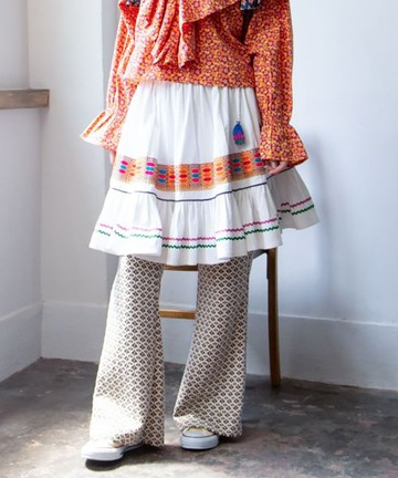 【限量現貨】彩色織帶荷葉層次感迷你裙(3色)IAC-5322