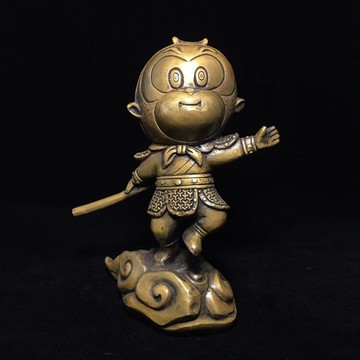 純銅齊天大圣孫悟空擺件 斗戰勝佛銅猴子美猴王家居風水裝飾擺設