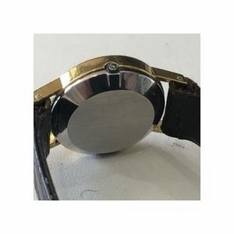 オメガ デビル リューズプッシュ式 クォーツ腕時計 社外品ベルトに交換済み 本物 OMEGA オメガ デビル プッシュ式 591.0044 Cal1351 レザー
