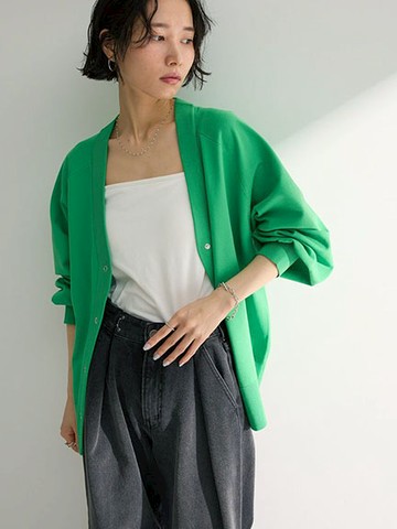 休閒V領落肩開襟衫(06000067500) - Green Parks