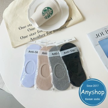Anyshop 韓國襪 素色  素色船型襪 隱形襪 後跟止滑設計 好穿搭 不露出鞋 後跟止滑膠條 31802