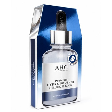 韓國 AHC Premium Hydra Mask 安瓶精華溫和親膚面膜 玻尿酸保濕 27ml×5片