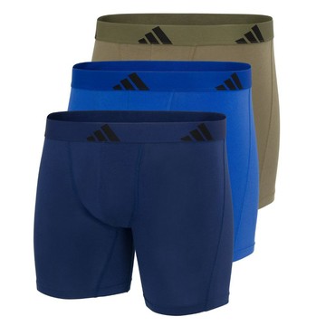 【adidas 愛迪達】男士 高彈速乾棉質內褲組 ACTIVE FLEX COTTON BOXER BRIEF 3 PAIRS