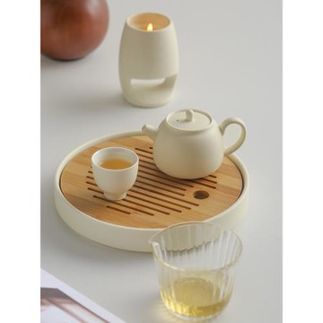 宜集堂ins奶油小茶壺啞光陶瓷茶具泡茶家用一人喝下午茶日式簡約