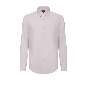 免熨防皺吸濕排汗斜紋長袖上班襯衫/淡粉色 | 3612263220