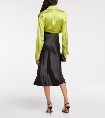 Vince Satin slip midi skirt