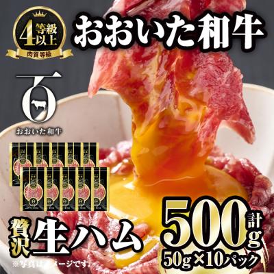 ふるさと納税 佐伯市 おおいた和牛 生ハム (計500g・50g×10P)