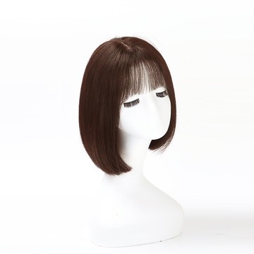 整頂假髮真髮絲-法式瀏海甜美氣質女假髮3色74ah30【獨家進口】【米蘭精品】