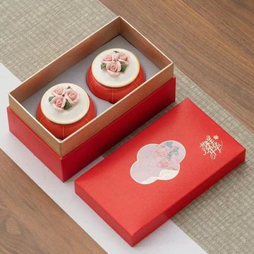 陶瓷手工捏花茶葉罐密封罐喜糖罐擺件婚禮禮盒裝伴手禮柿柿如意