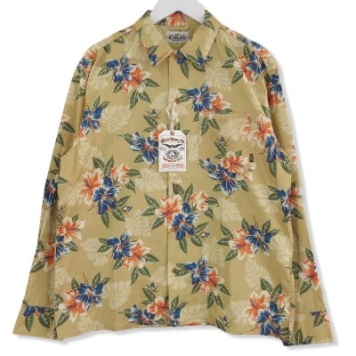 未使用 CALEE キャリー 長袖ワークシャツ CL-19AW009 Flower pattern L ...